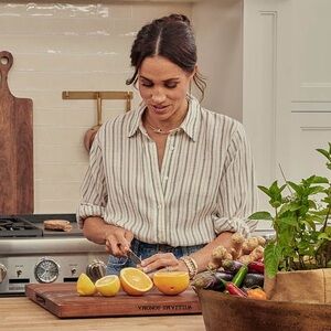 Doen Hava shirt in San Leone stripe, size M, as seen on Meghan Markle